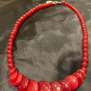 Gorgeous Red Jade Necklace